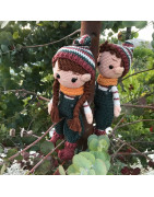 Doudou Amigurumi et carré de lange personnalisable