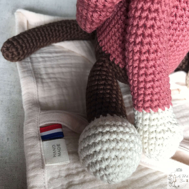 Doudou Amigurumi et carré de lange personnalisable Doudou Amigurumi et carré de lange personnalisable